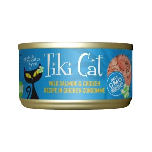 Tiki Cat Luau Wet Cat Food, Wild Salmon & Chicken, 2.8 oz. Can